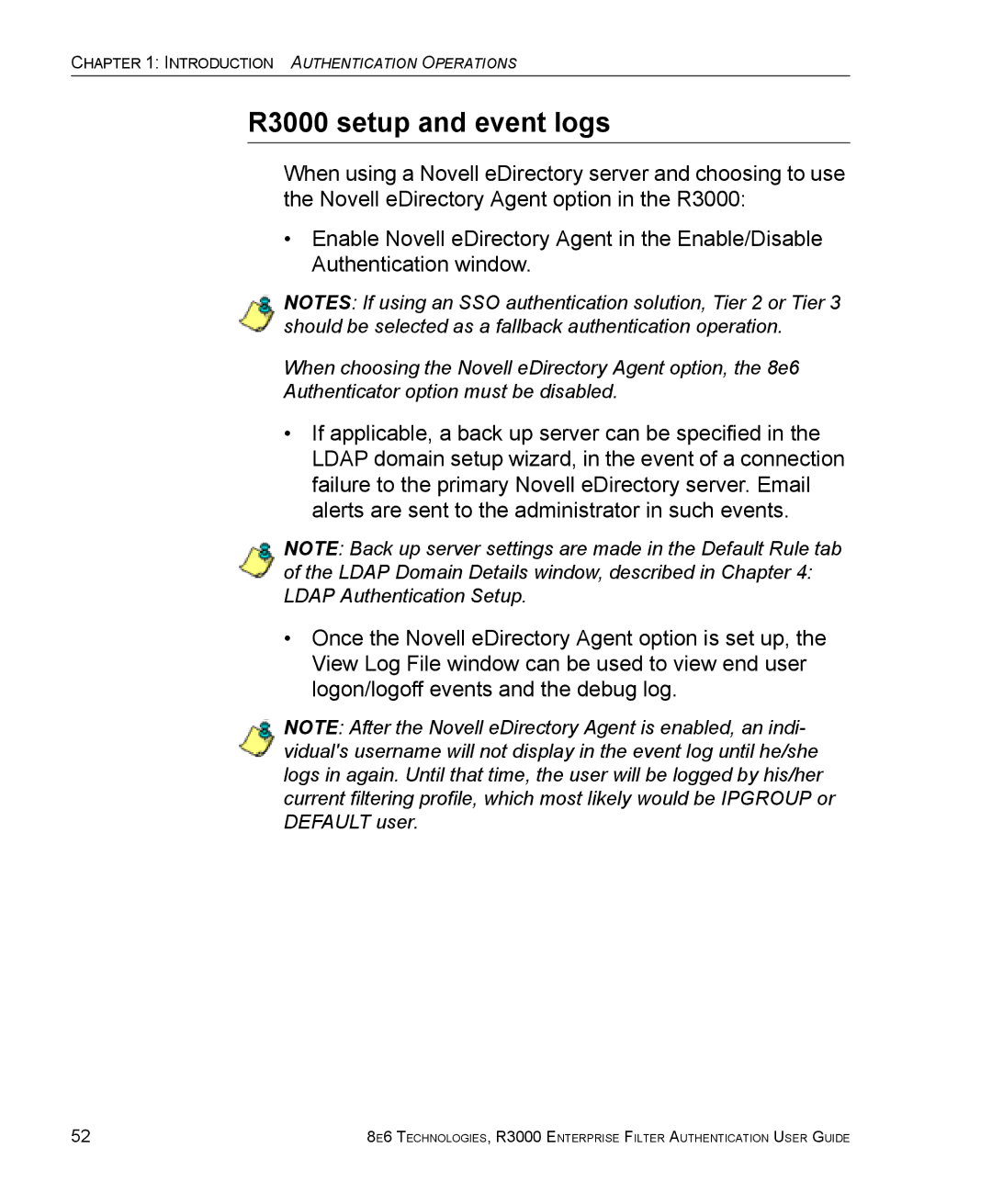 8e6 Technologies manual R3000 setup and event logs 