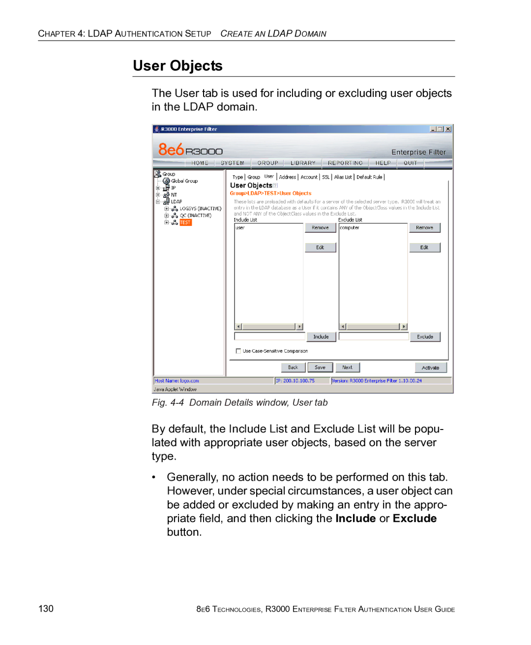 8e6 Technologies R3000 manual User Objects, 130 