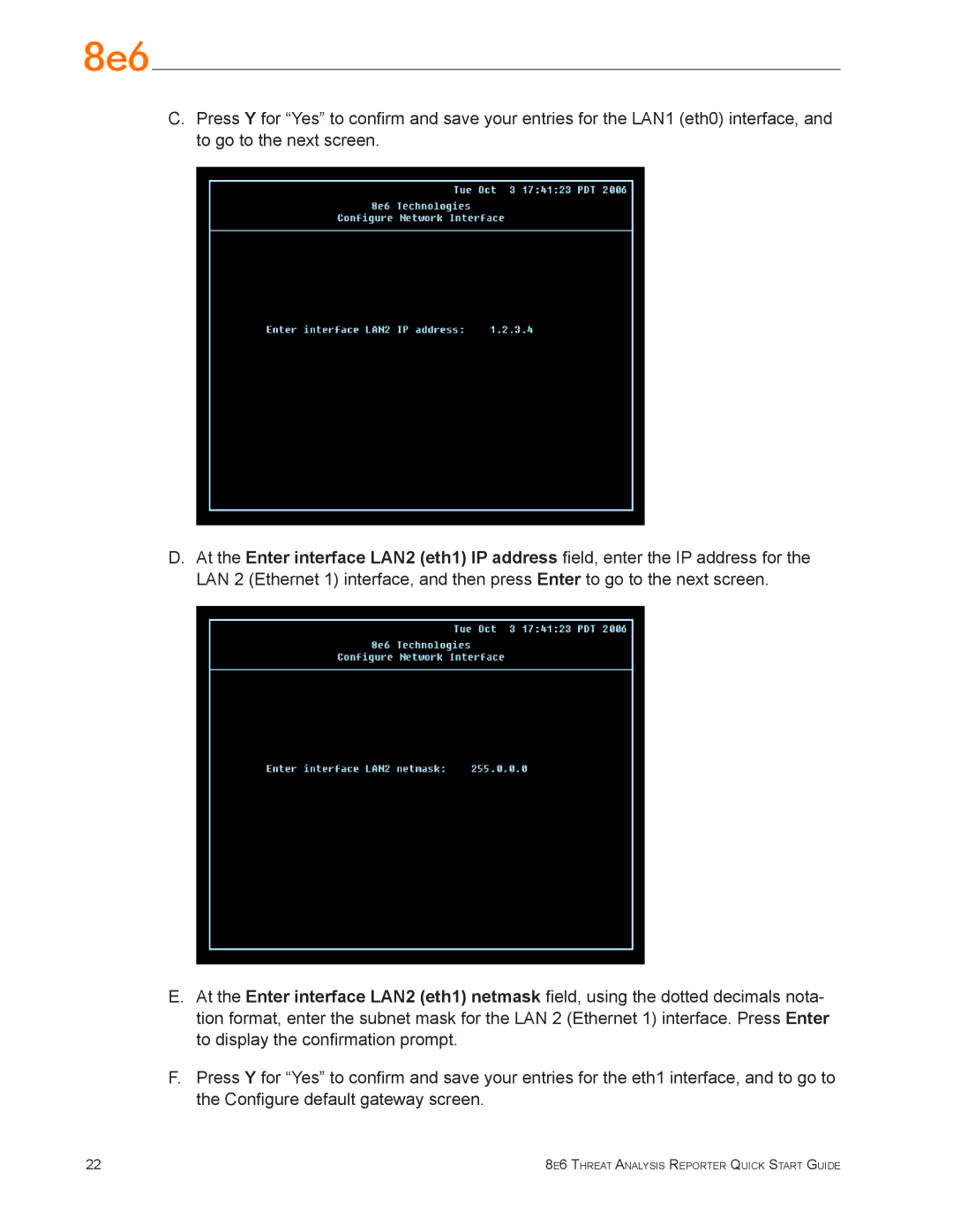 8e6 Technologies TAR 1.0 quick start 8e6 Threat Analysis Reporter Quick Start Guide 