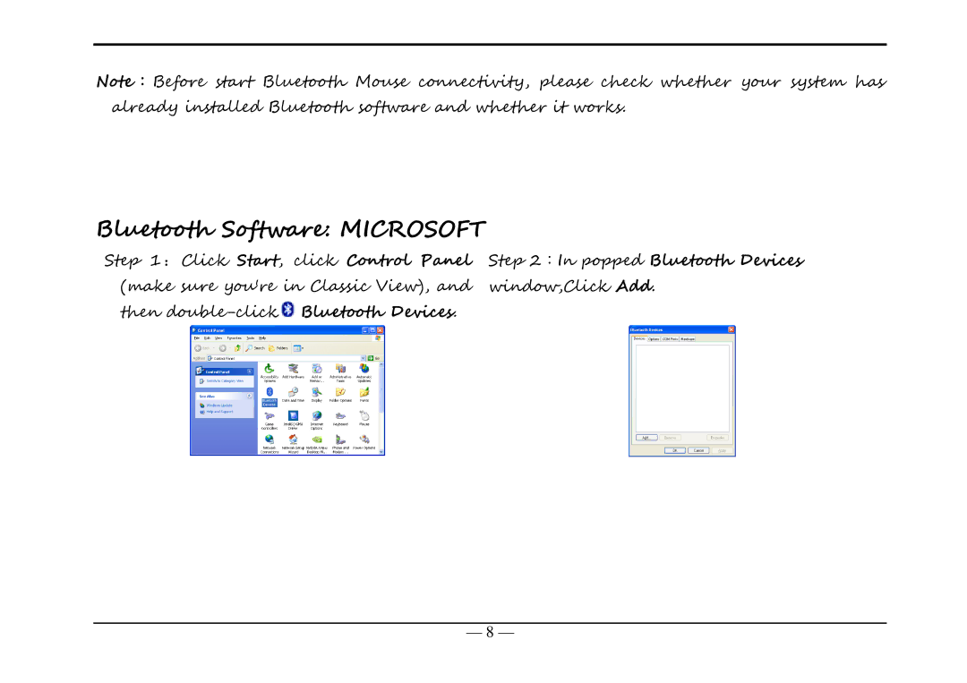 A4 Tech BT-630 manual Bluetooth Software Microsoft 