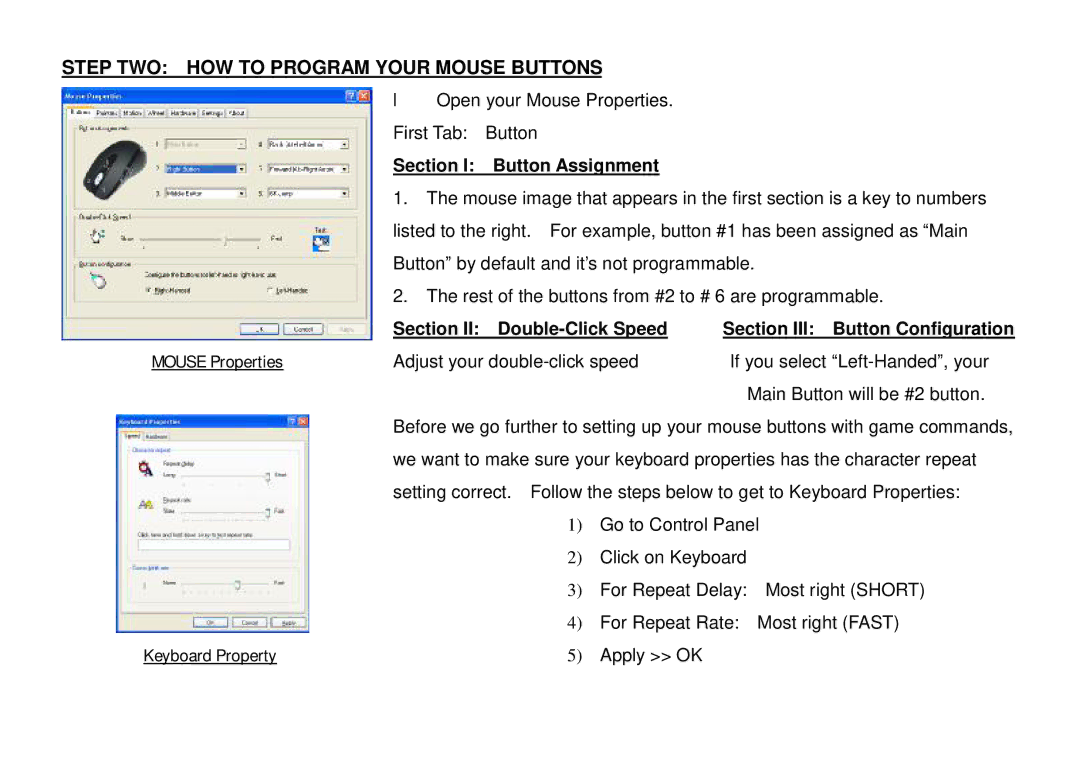 A4 Tech NB-60 user manual Step TWO HOW to Program Your Mouse Buttons 