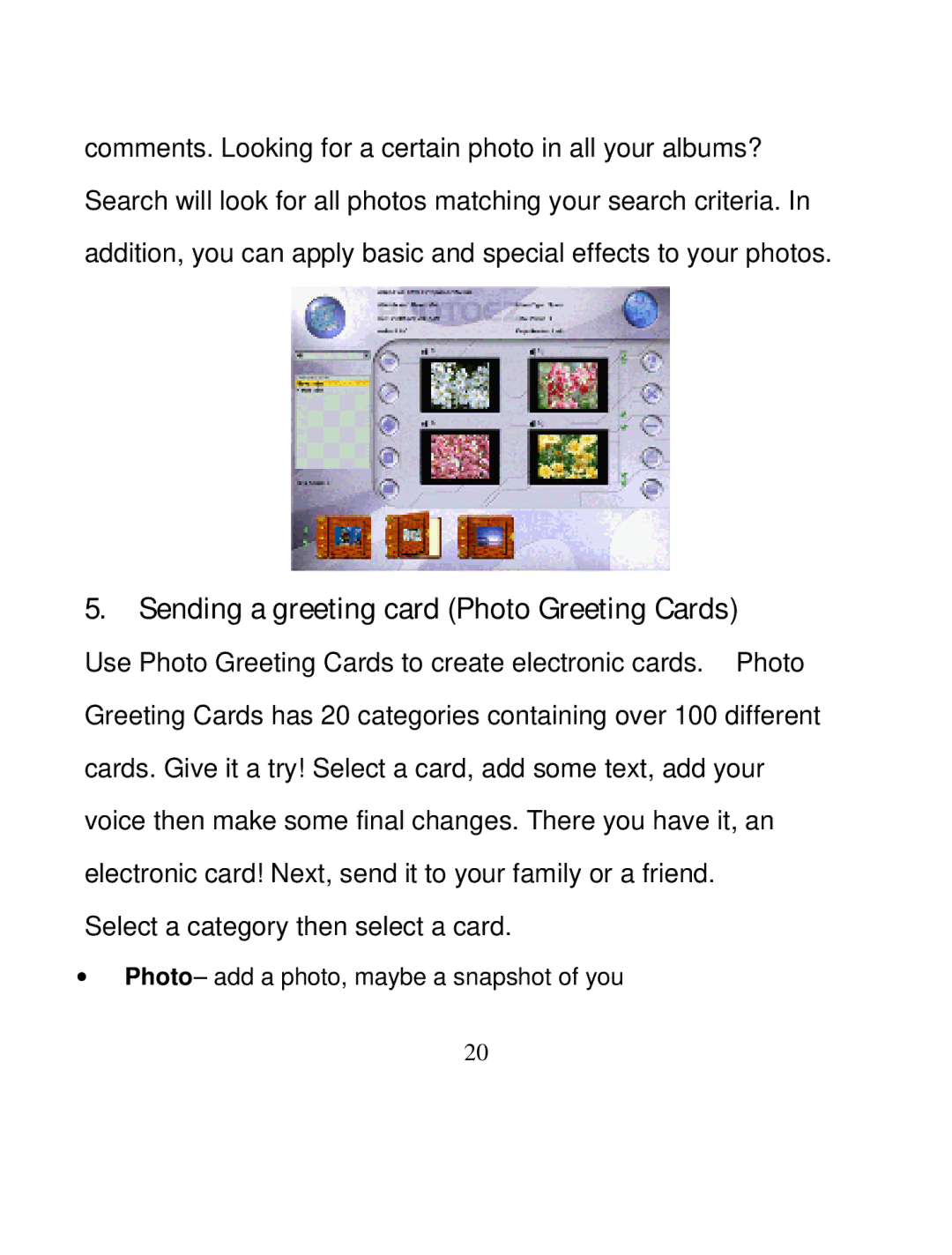 A4 Tech PK-35N user manual Sending a greeting card Photo Greeting Cards 