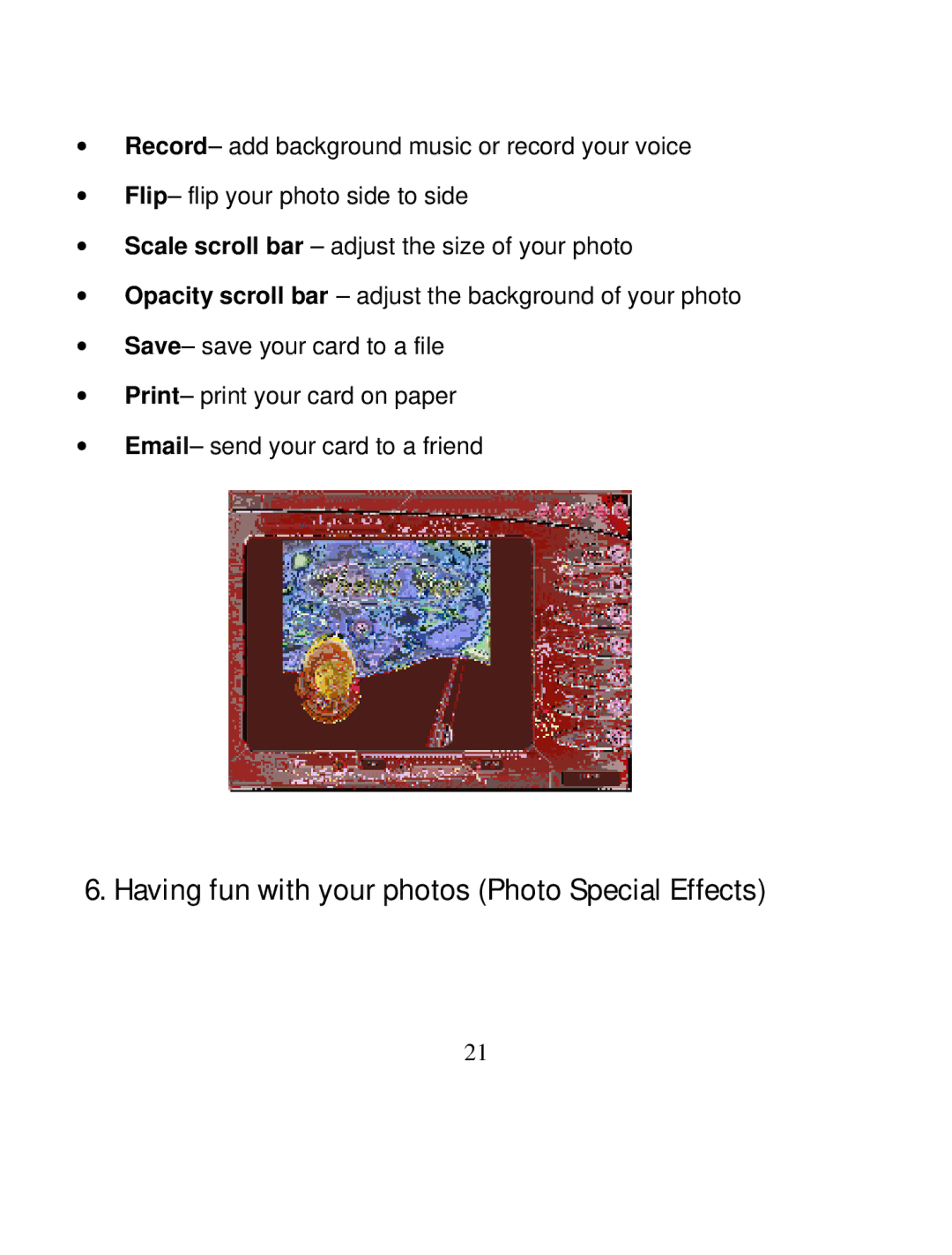 A4 Tech PK-35N user manual Having fun with your photos Photo Special Effects 