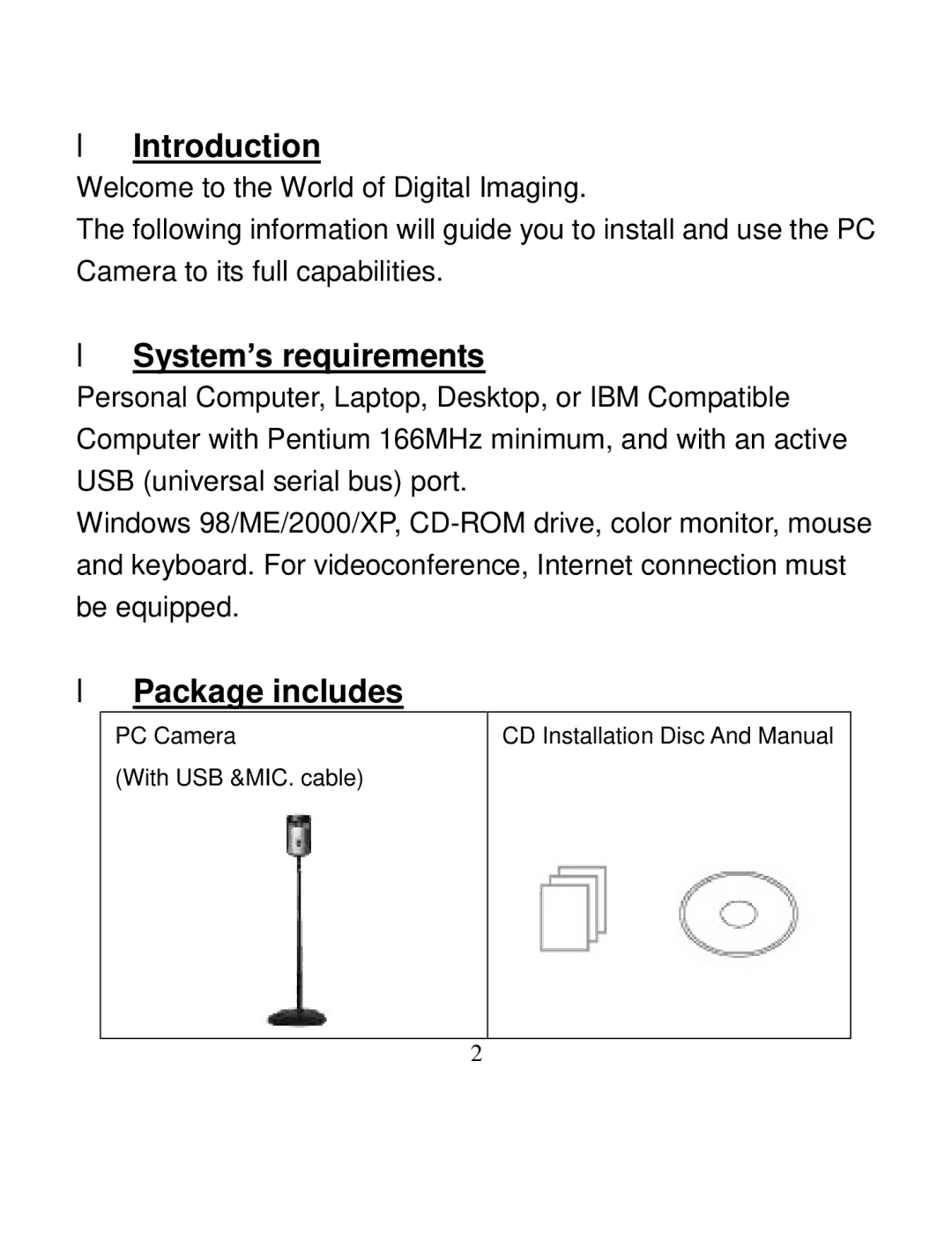 A4 Tech PK-5 user manual Introduction, System’s requirements, Package includes 