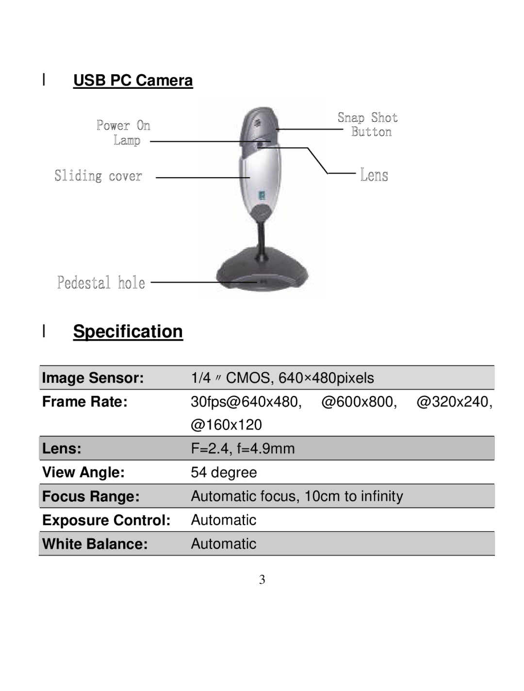 A4 Tech PK-635 user manual Specification 