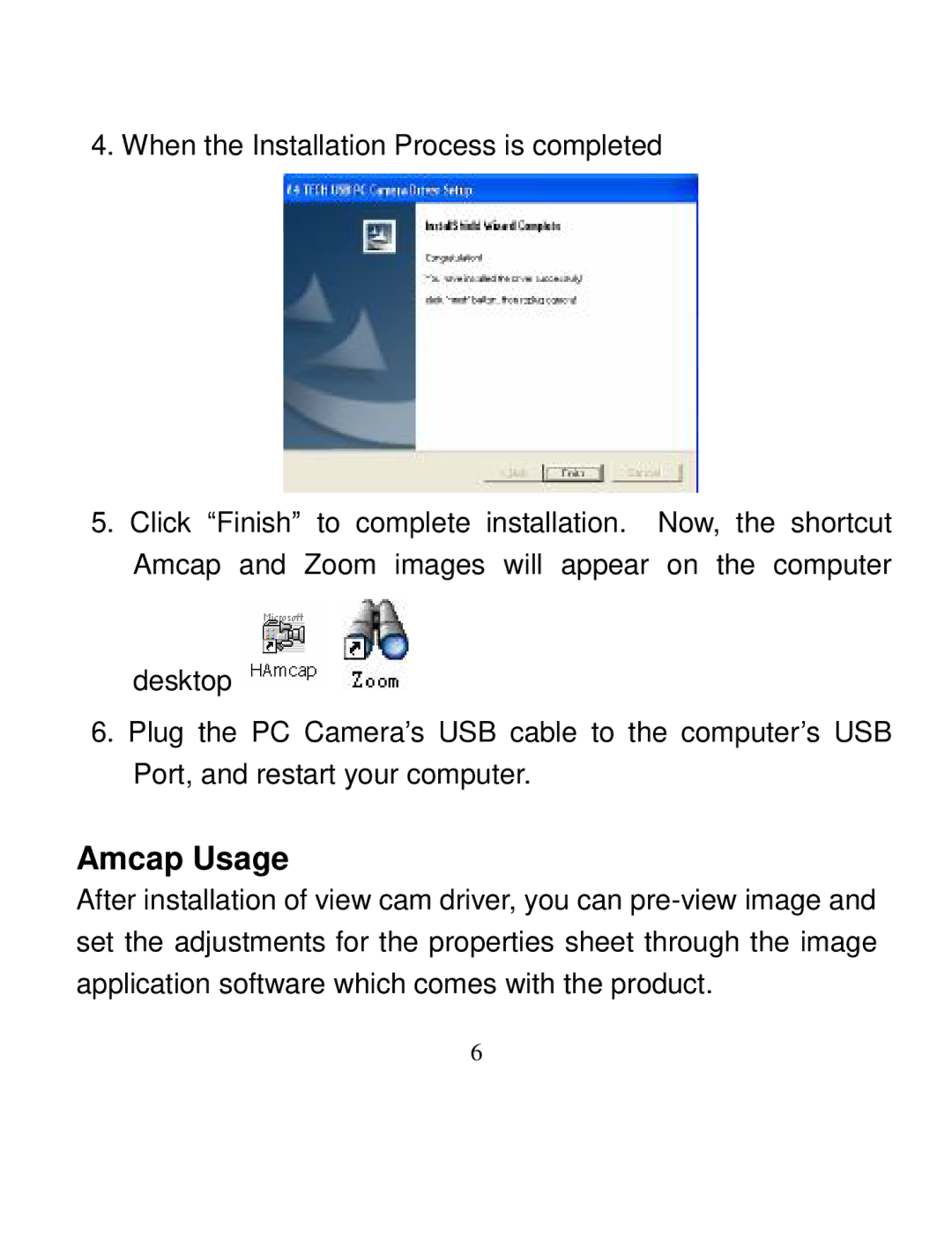 A4 Tech PK-635 user manual Amcap Usage 