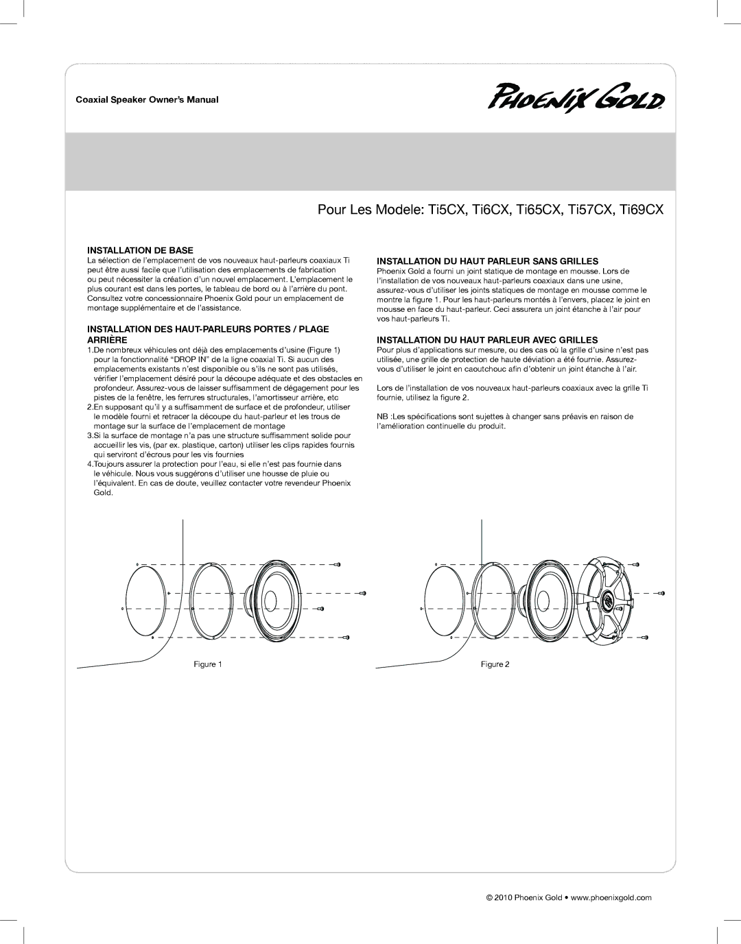 AAMP of America TI5CX, TI6CX, TI69CX, TI57CX manual Pour Les Modele Ti5CX, Ti6CX, Ti65CX, Ti57CX, Ti69CX, Installation DE Base 