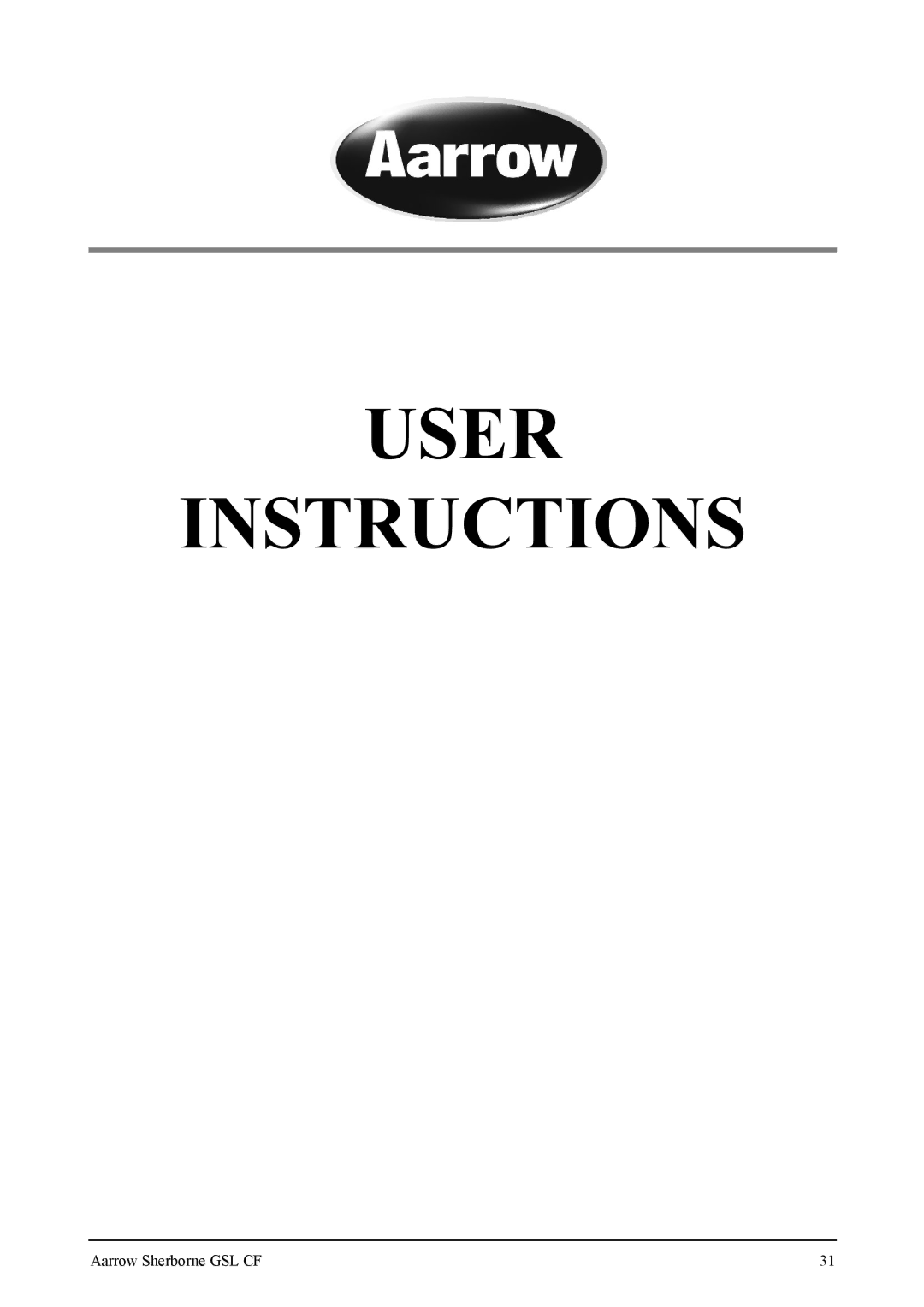 Aarrow Fires Gas Stove user manual User Instructions 