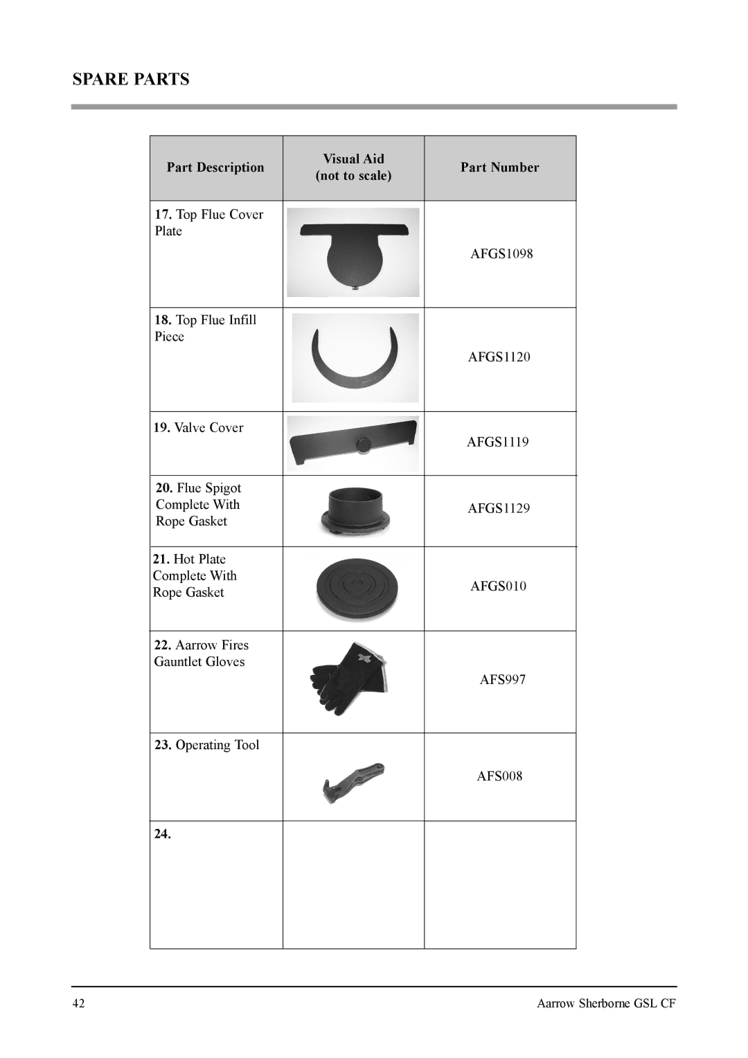 Aarrow Fires Gas Stove user manual AFGS010 