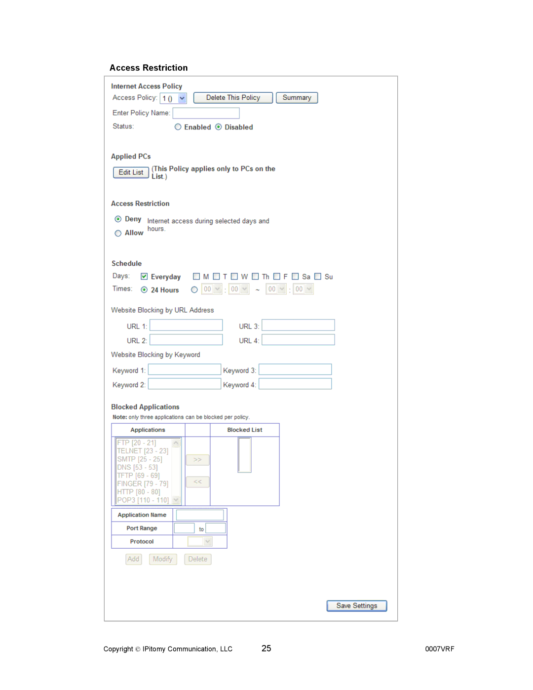 Aastra Telecom 1000 manual Access Restriction 