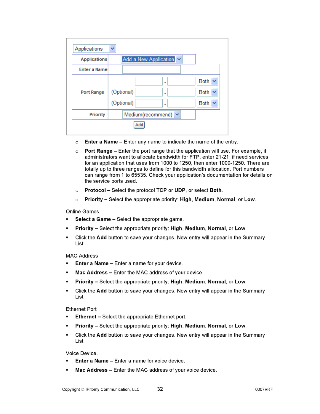 Aastra Telecom 1000 manual Copyright  IPitomy Communication, LLC 0007VRF 