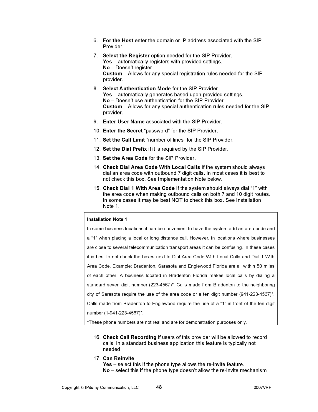 Aastra Telecom 1000 manual Select Authentication Mode for the SIP Provider, Can Reinvite 