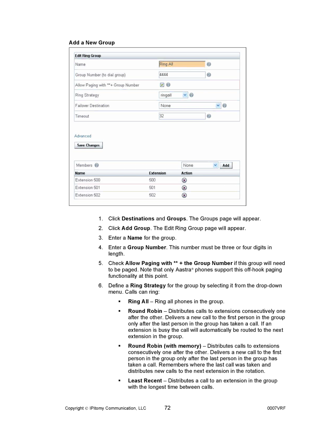 Aastra Telecom 1000 manual Add a New Group 