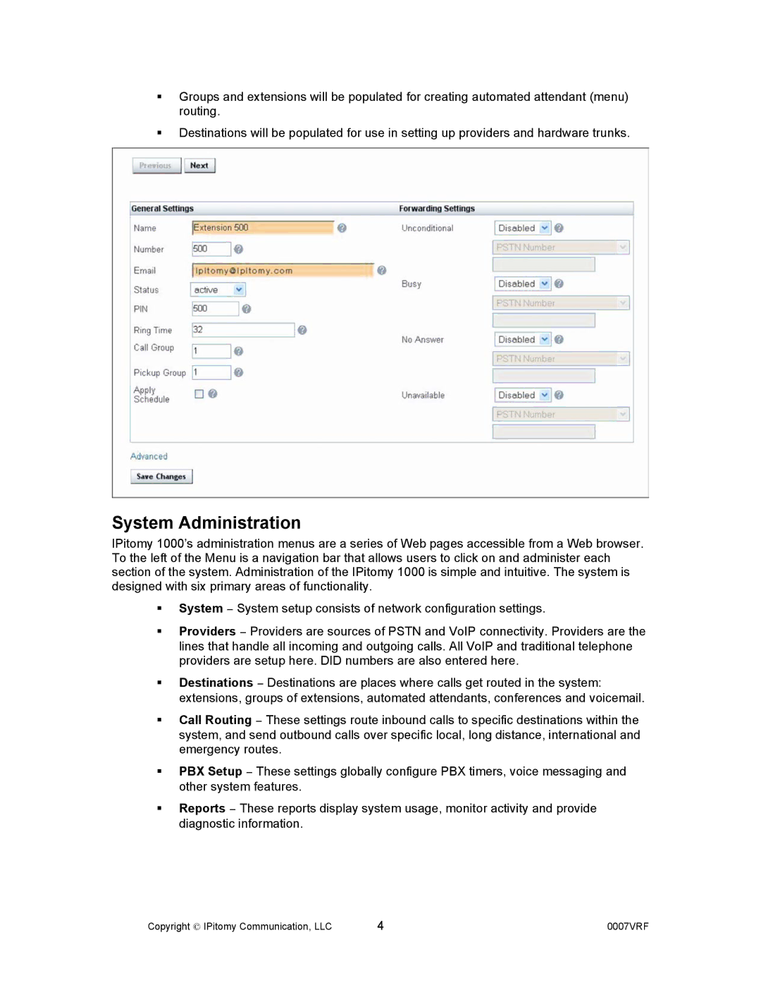 Aastra Telecom 1000 manual System Administration 