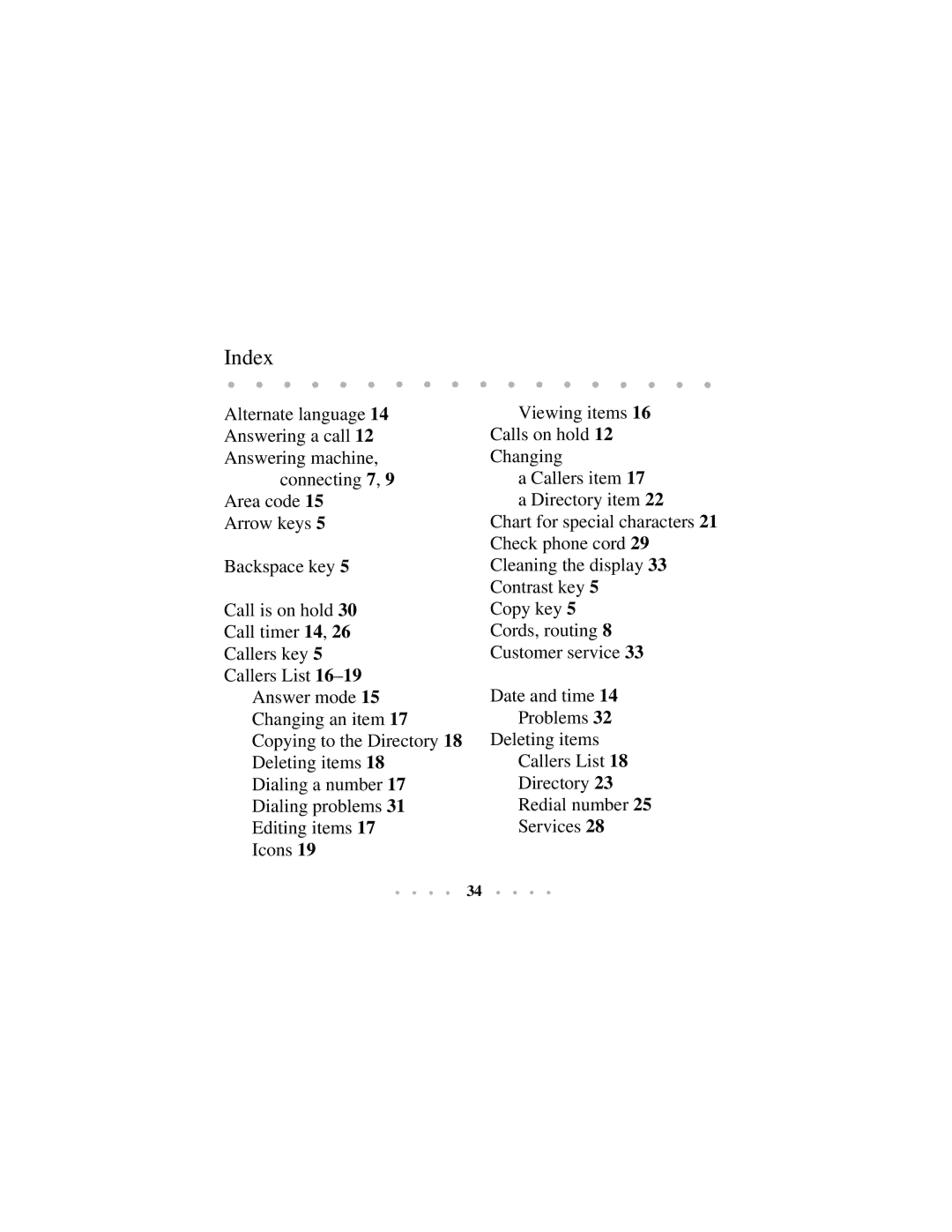 Aastra Telecom 350 manual Index 