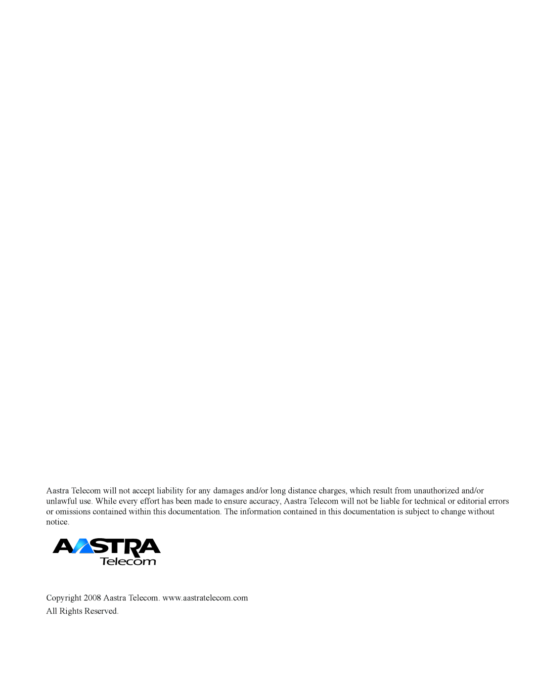 Aastra Telecom 41-001286-00 manual 