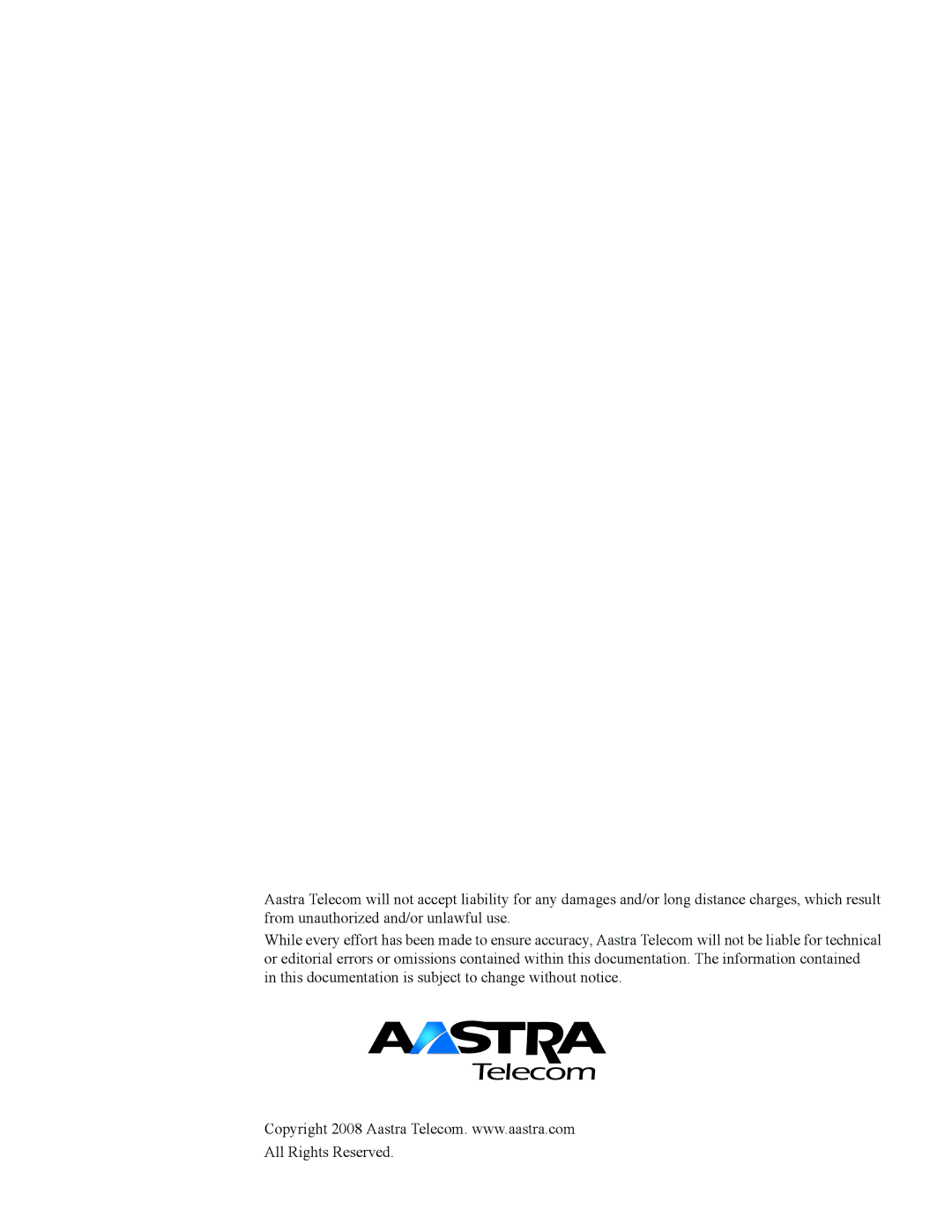 Aastra Telecom 41-001286-00 manual 