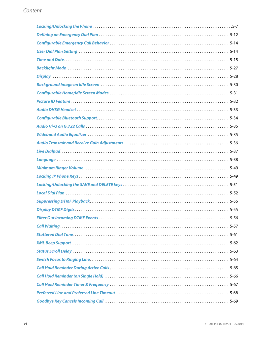 Aastra Telecom 41-001343-02 manual Content 