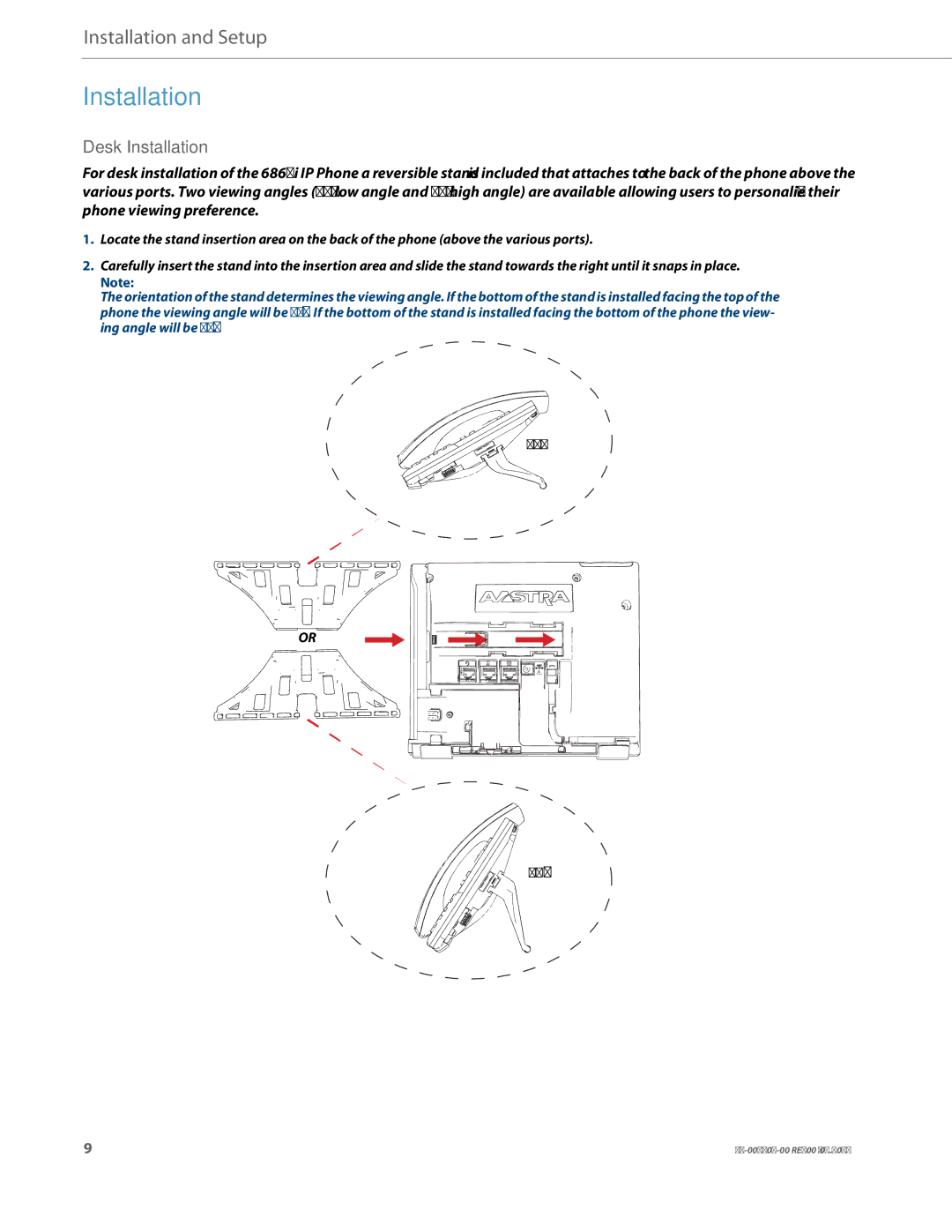 Aastra Telecom 41-001507-00 manual Desk Installation 