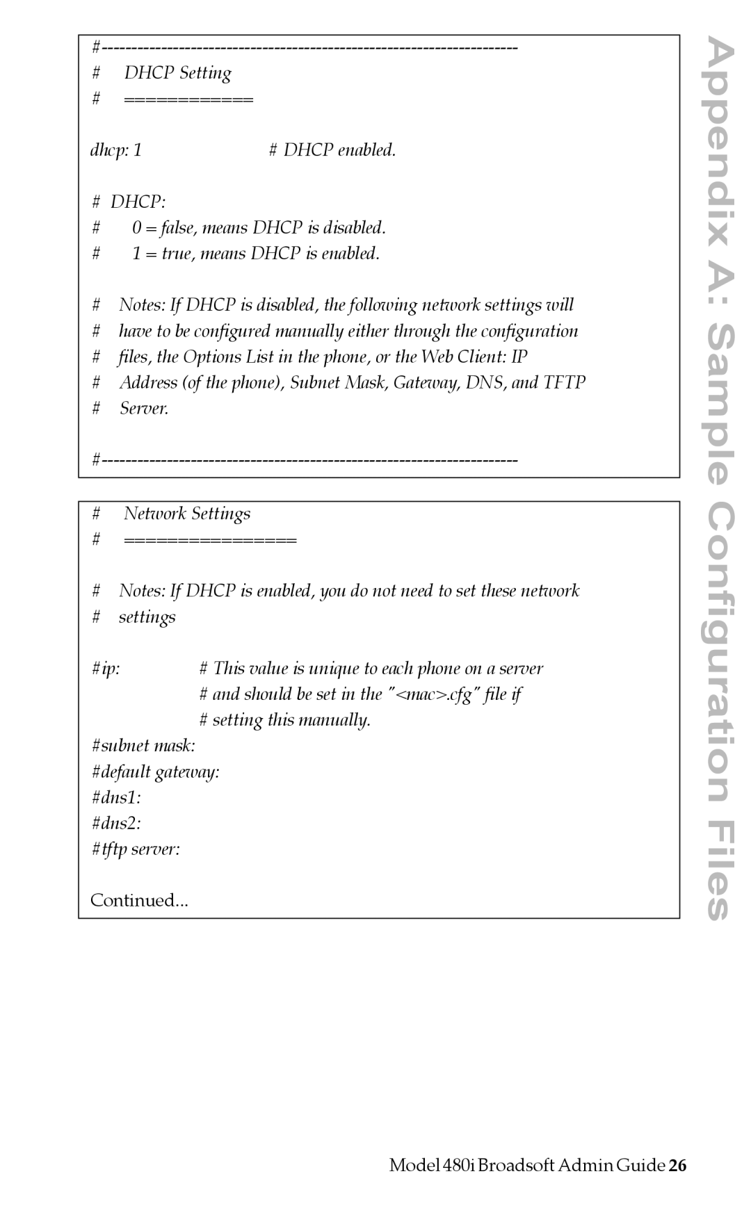 Aastra Telecom 480i BROADSOFT manual # Dhcp 