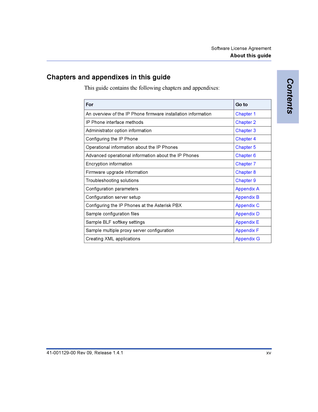 Aastra Telecom 480I CT manual Chapters and appendixes in this guide, For Go to 