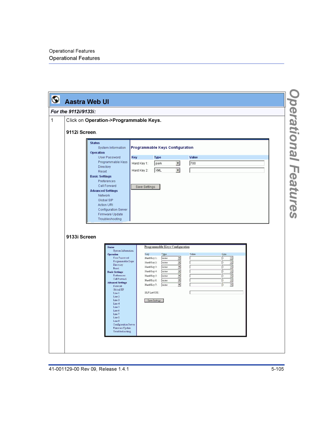 Aastra Telecom 480I CT manual Rev 09, Release 105 