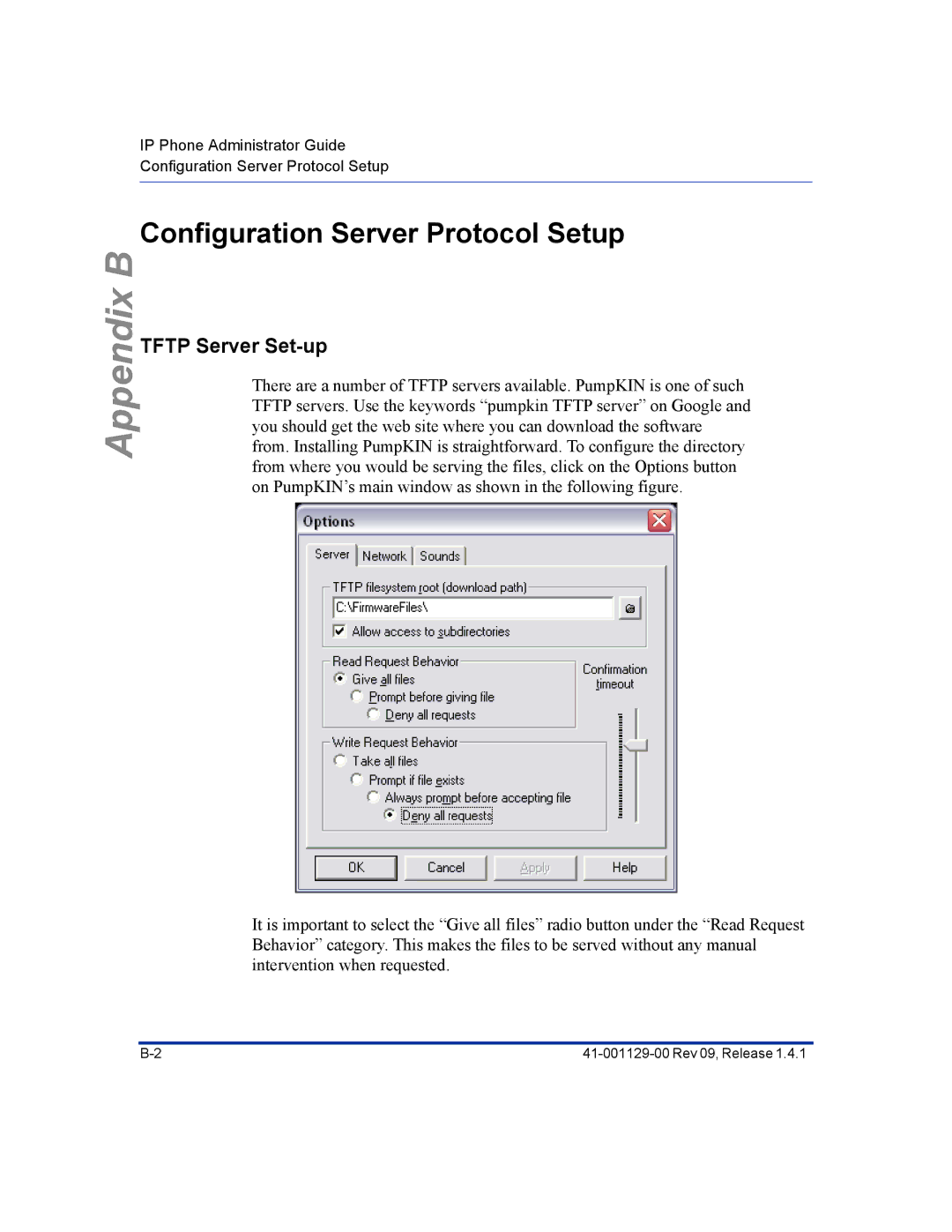 Aastra Telecom 480I CT manual Configuration Server Protocol Setup, Tftp Server Set-up 