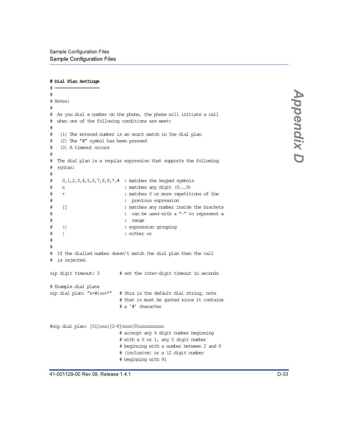 Aastra Telecom 480I CT manual # Dial Plan Settings 