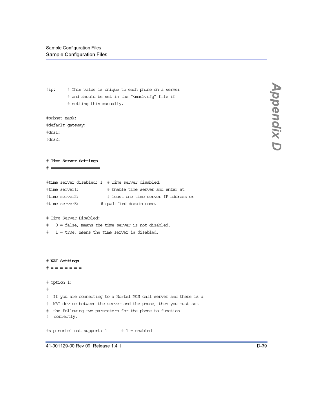 Aastra Telecom 480I CT manual # Time Server Settings # ===================== 