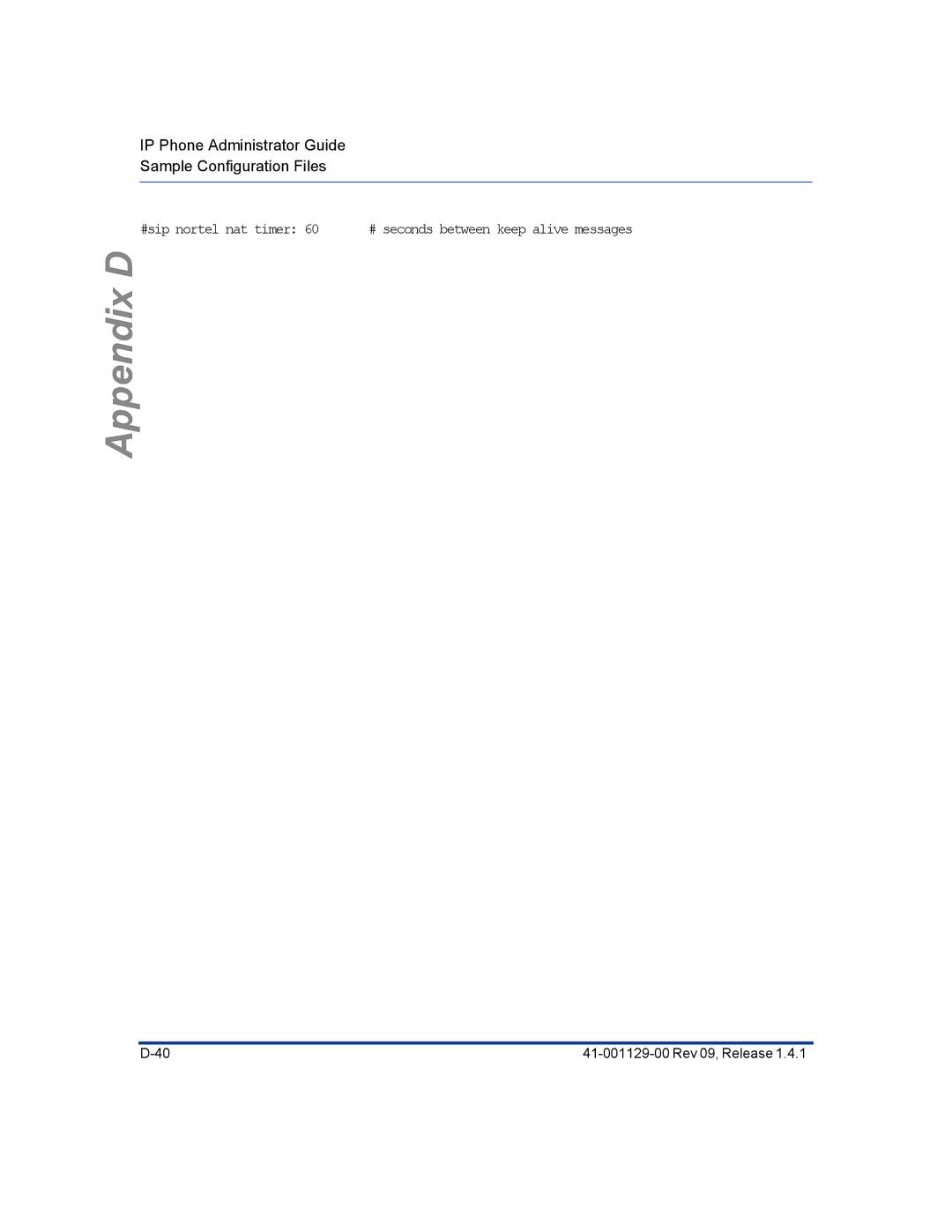 Aastra Telecom 480I CT manual Appendix D 