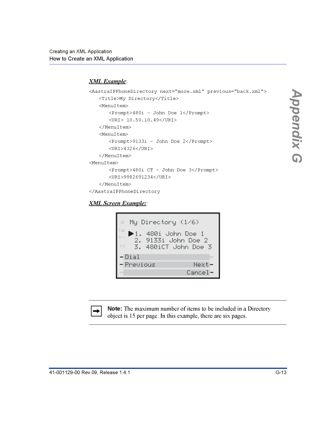 Aastra Telecom 480I CT manual Appendix G 