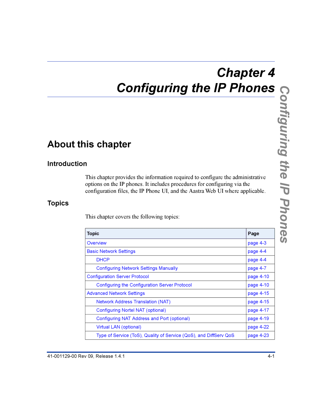 Aastra Telecom 480I CT manual Configuring the IP Phones 