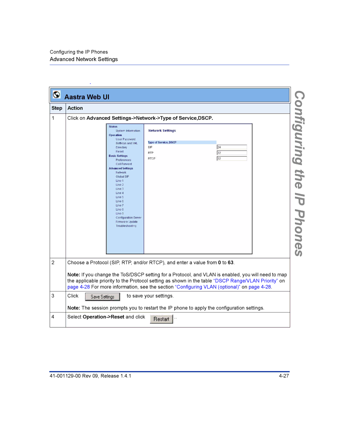 Aastra Telecom 480I CT manual ConfiguringtheIPPhones 