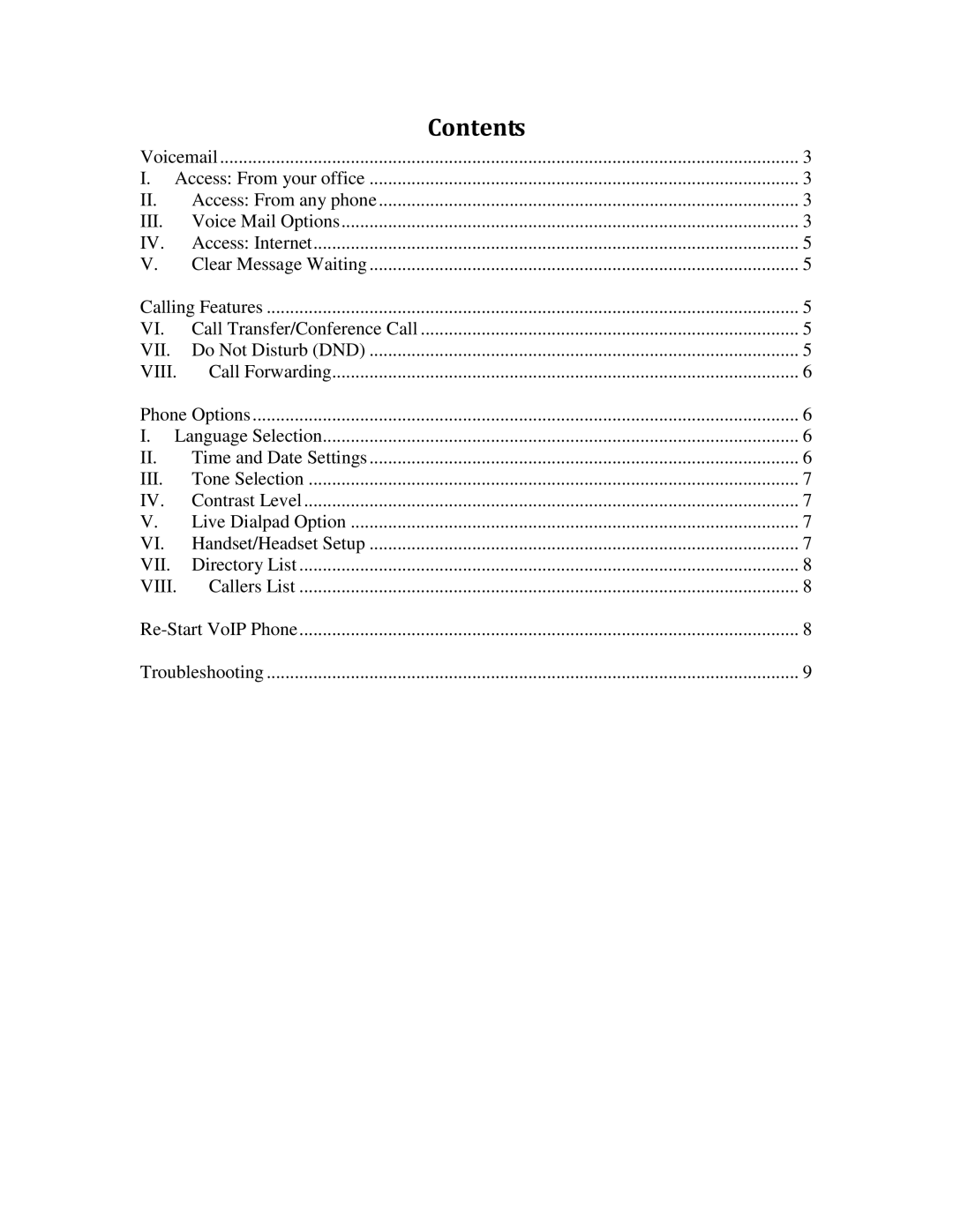 Aastra Telecom 480I manual Contents 