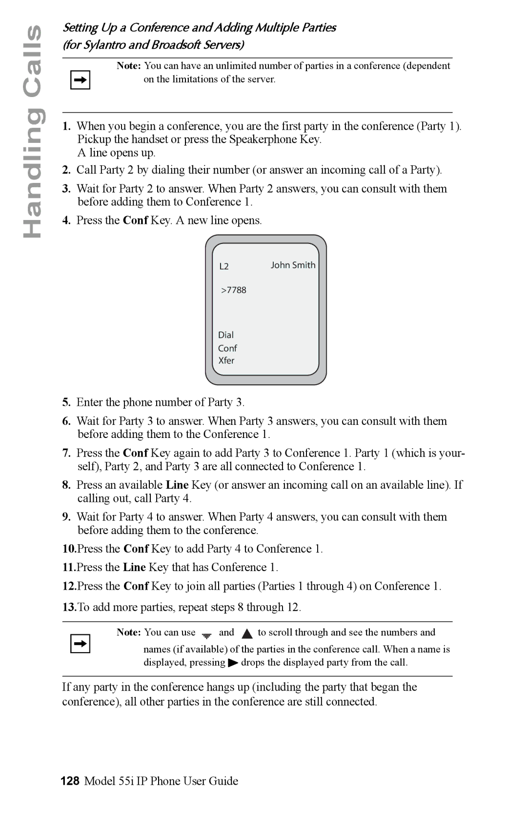 Aastra Telecom 55i IP Phone manual Handling Calls 