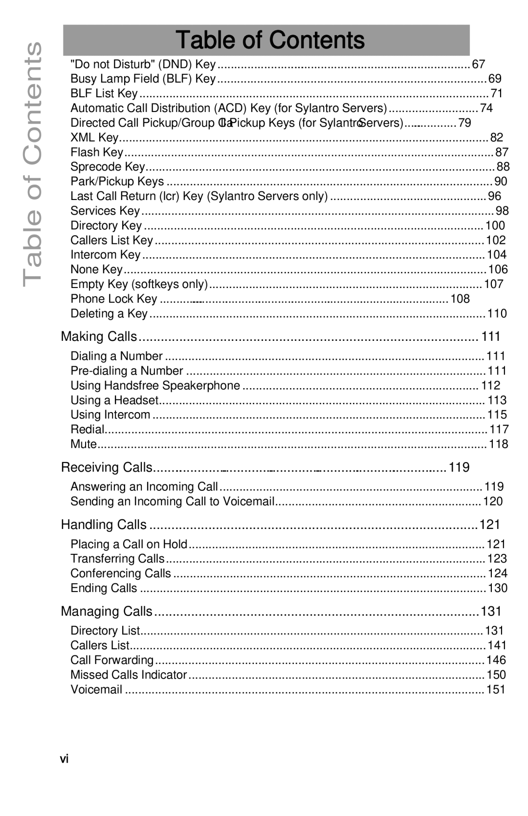 Aastra Telecom 55i IP Phone manual 111, 112, 113, 119, 121, 131 