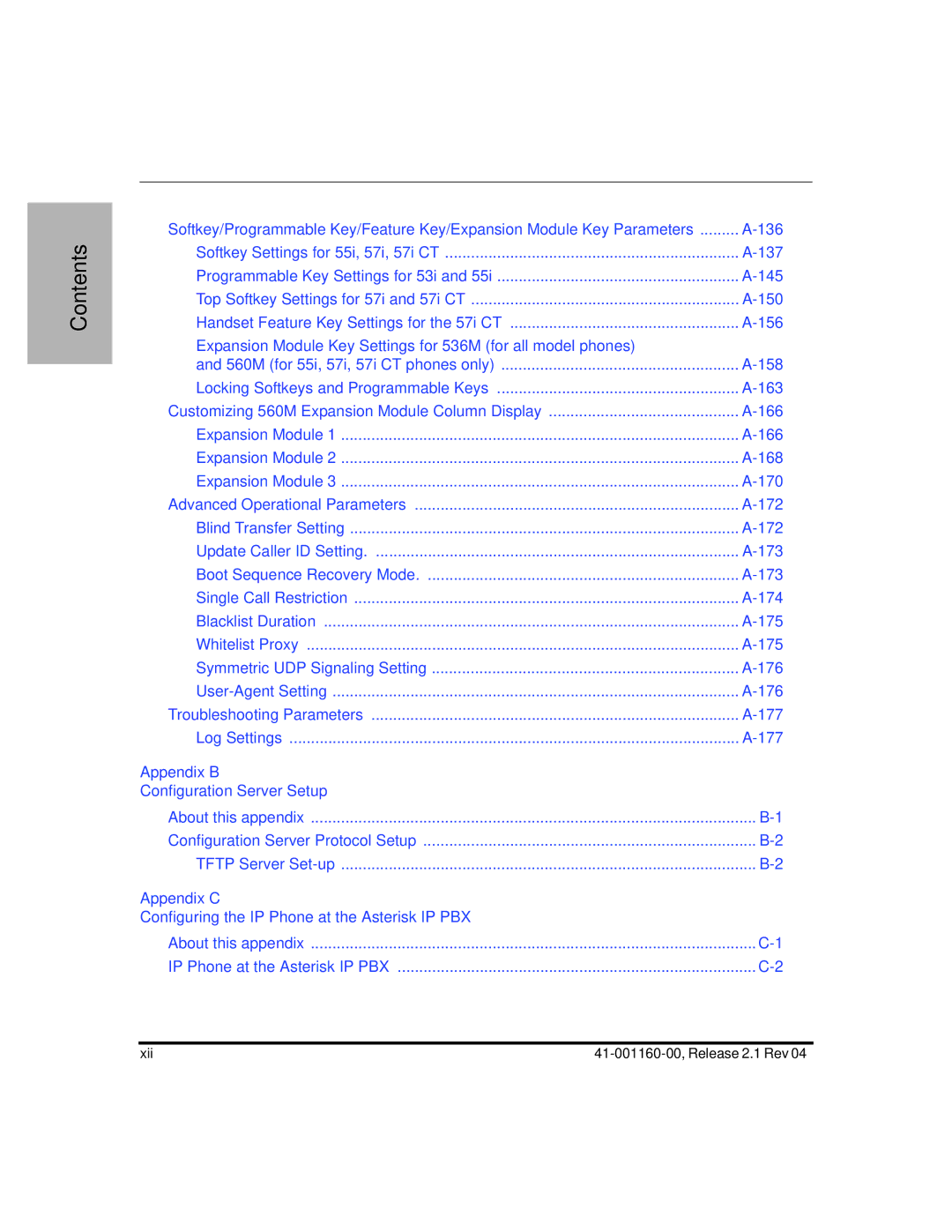 Aastra Telecom 57I CT, 55I, 53I manual Appendix B Configuration Server Setup 