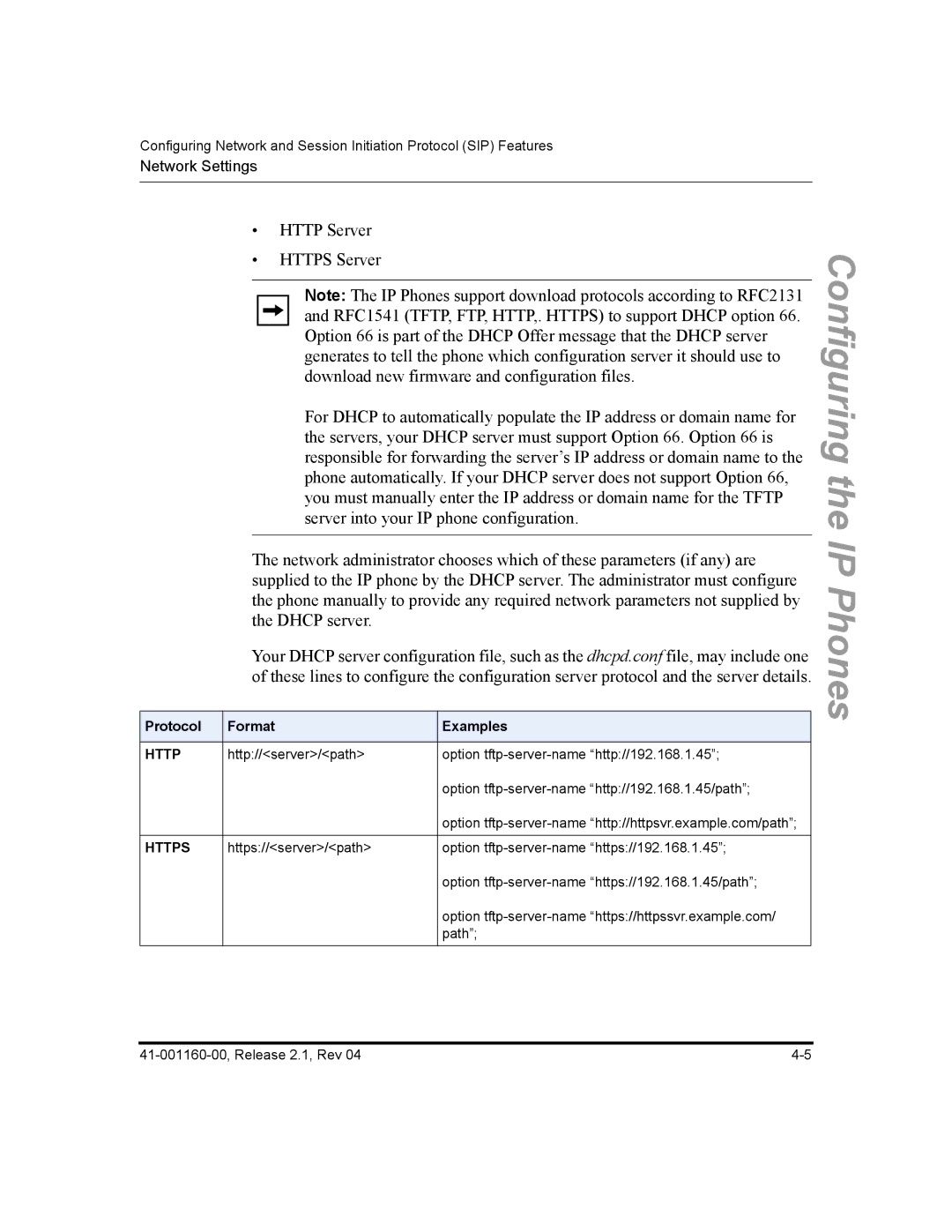 Aastra Telecom 55I, 57I CT, 53I manual Protocol Format Examples, Http 