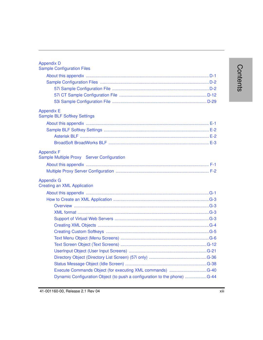 Aastra Telecom 55I, 57I CT, 53I manual Appendix E Sample BLF Softkey Settings 