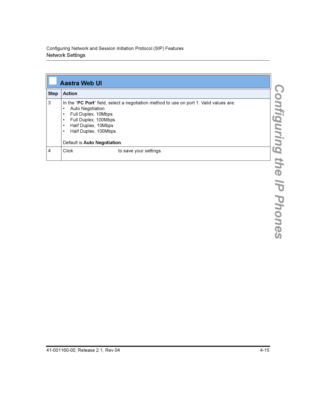 Aastra Telecom 53I, 57I CT, 55I manual To save your settings 