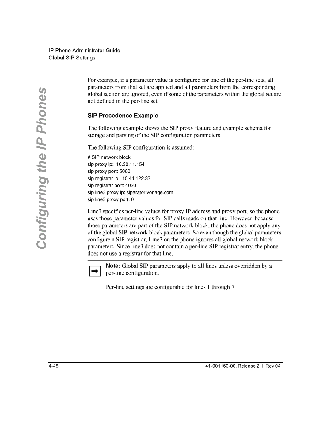 Aastra Telecom 57I CT, 55I, 53I manual SIP Precedence Example 