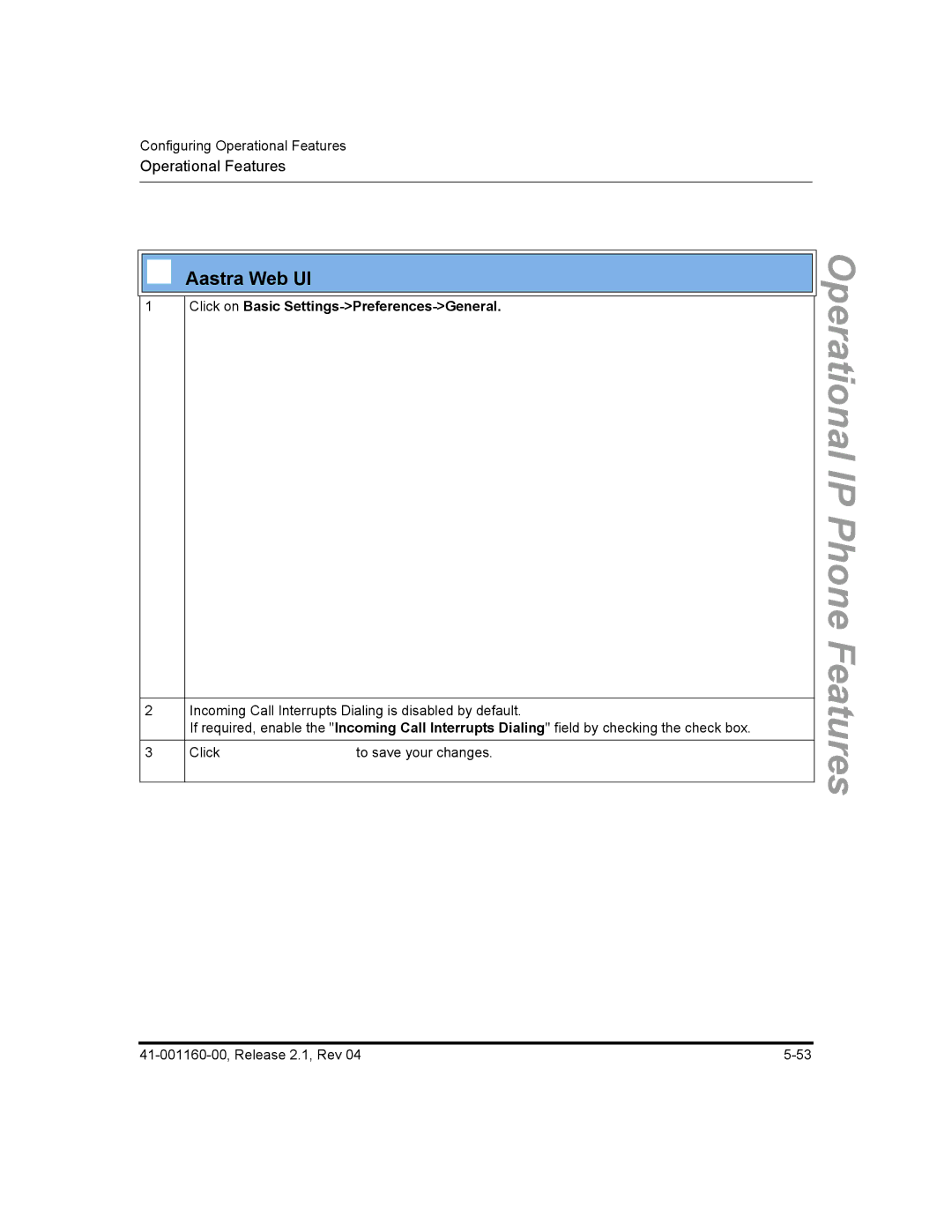 Aastra Telecom 53I, 57I CT, 55I manual Features 