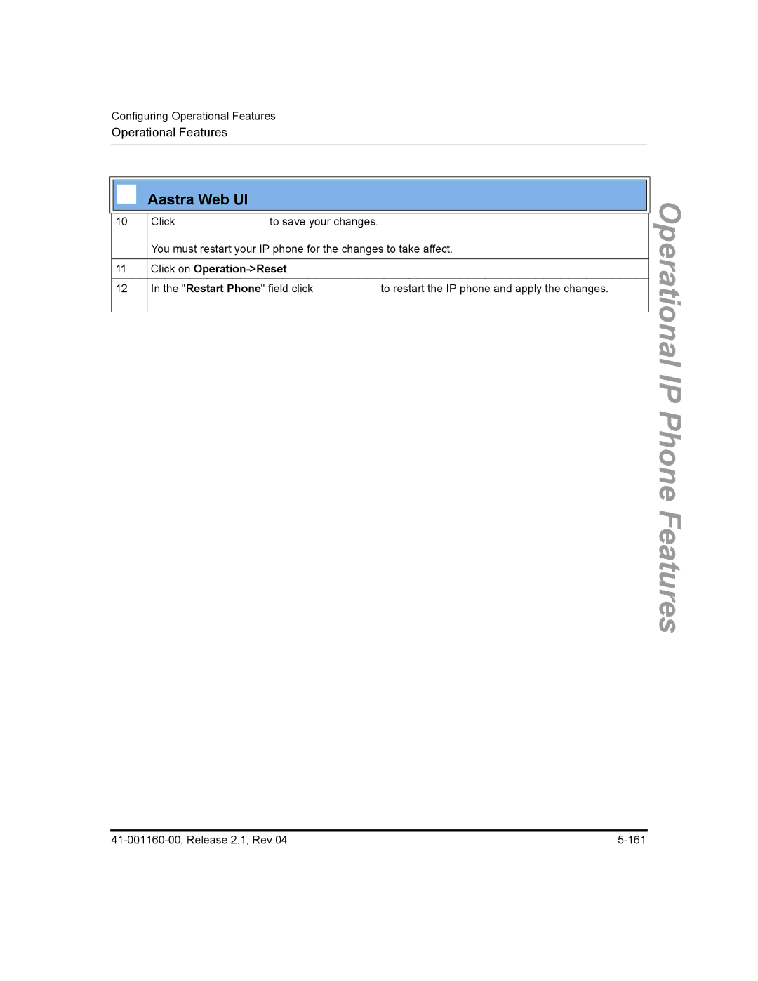 Aastra Telecom 53I, 57I CT, 55I manual 41-001160-00, Release 2.1, Rev 161 