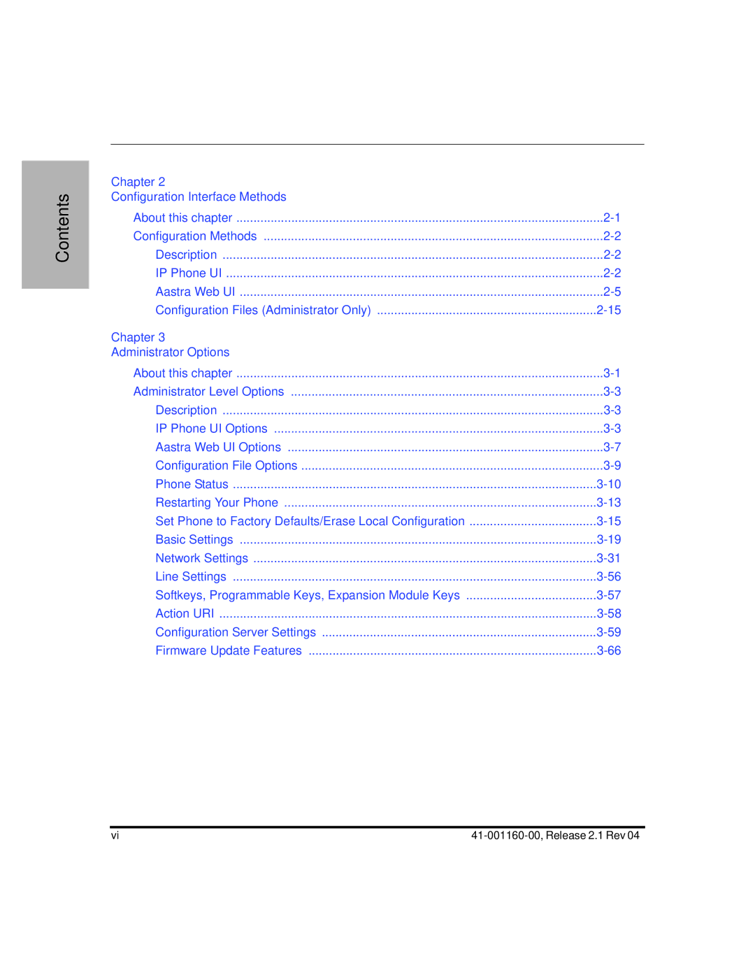 Aastra Telecom 57I CT, 55I, 53I manual Contents 