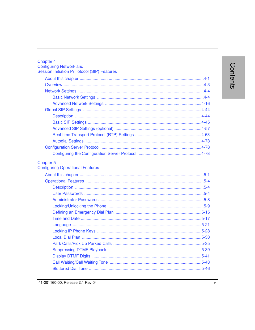 Aastra Telecom 53I, 57I CT, 55I manual Chapter Configuring Operational Features 