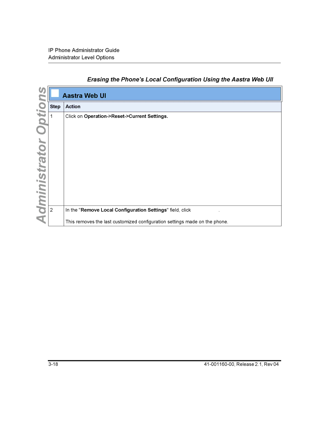 Aastra Telecom 57I CT, 55I, 53I manual Aastra Web UI 