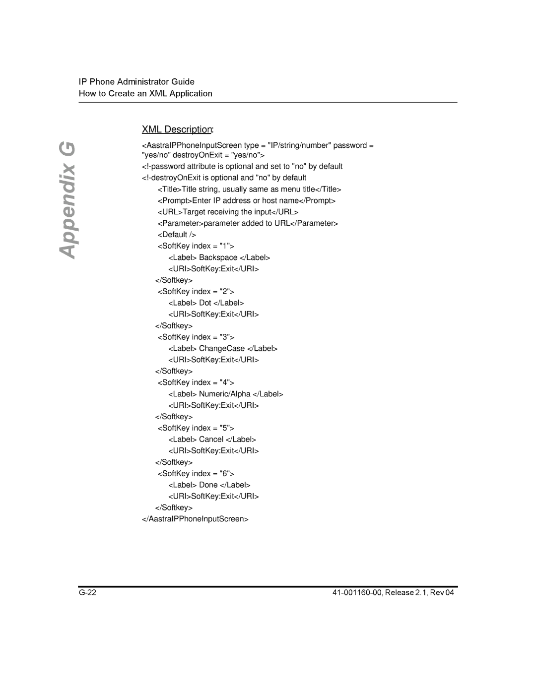 Aastra Telecom 57I CT, 55I, 53I manual XML Description 