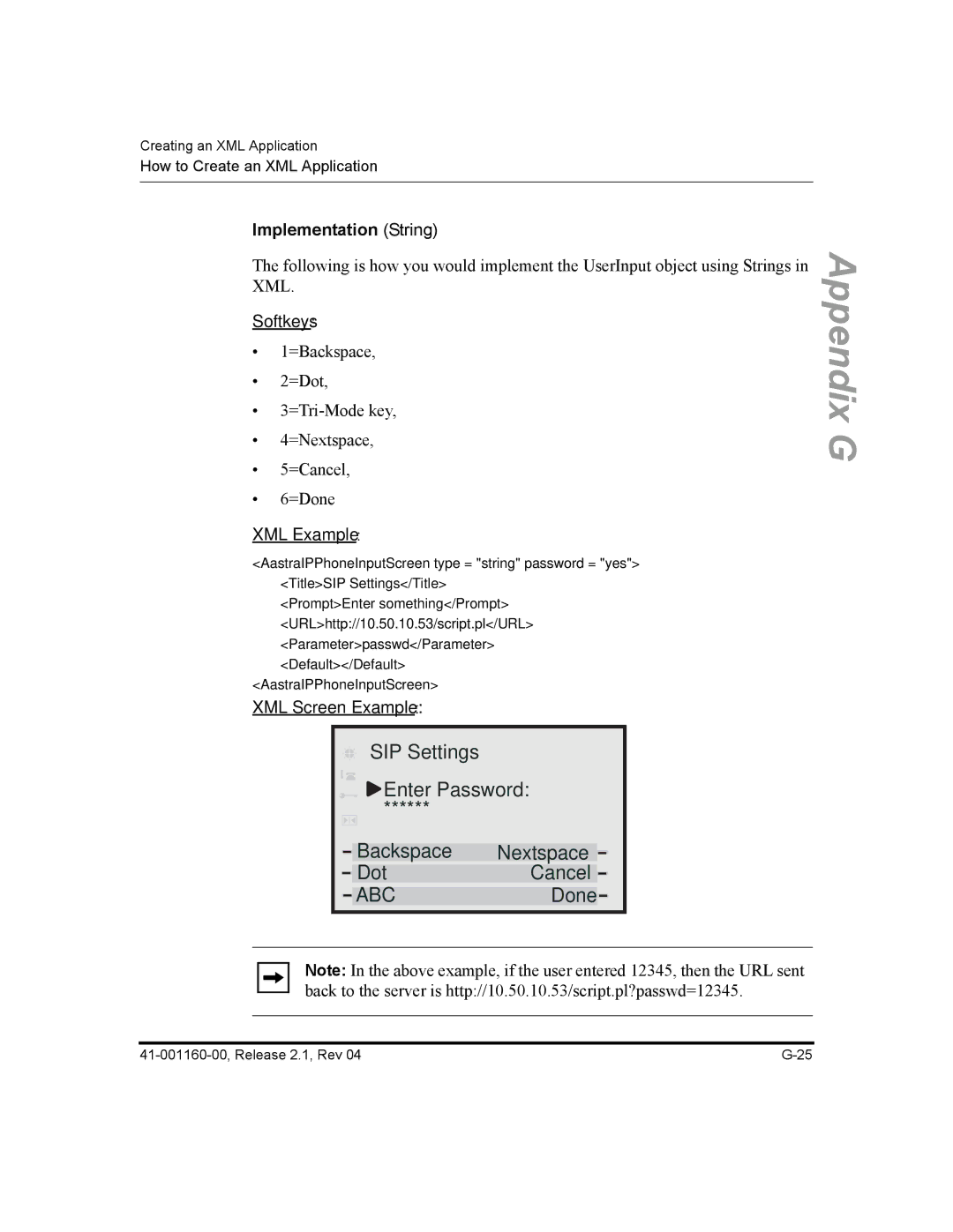 Aastra Telecom 53I, 57I CT, 55I manual Implementation String 