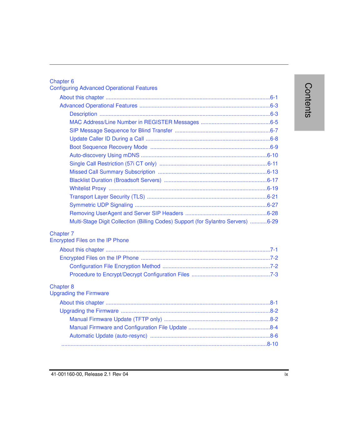 Aastra Telecom 55I, 57I CT, 53I manual Chapter Configuring Advanced Operational Features 