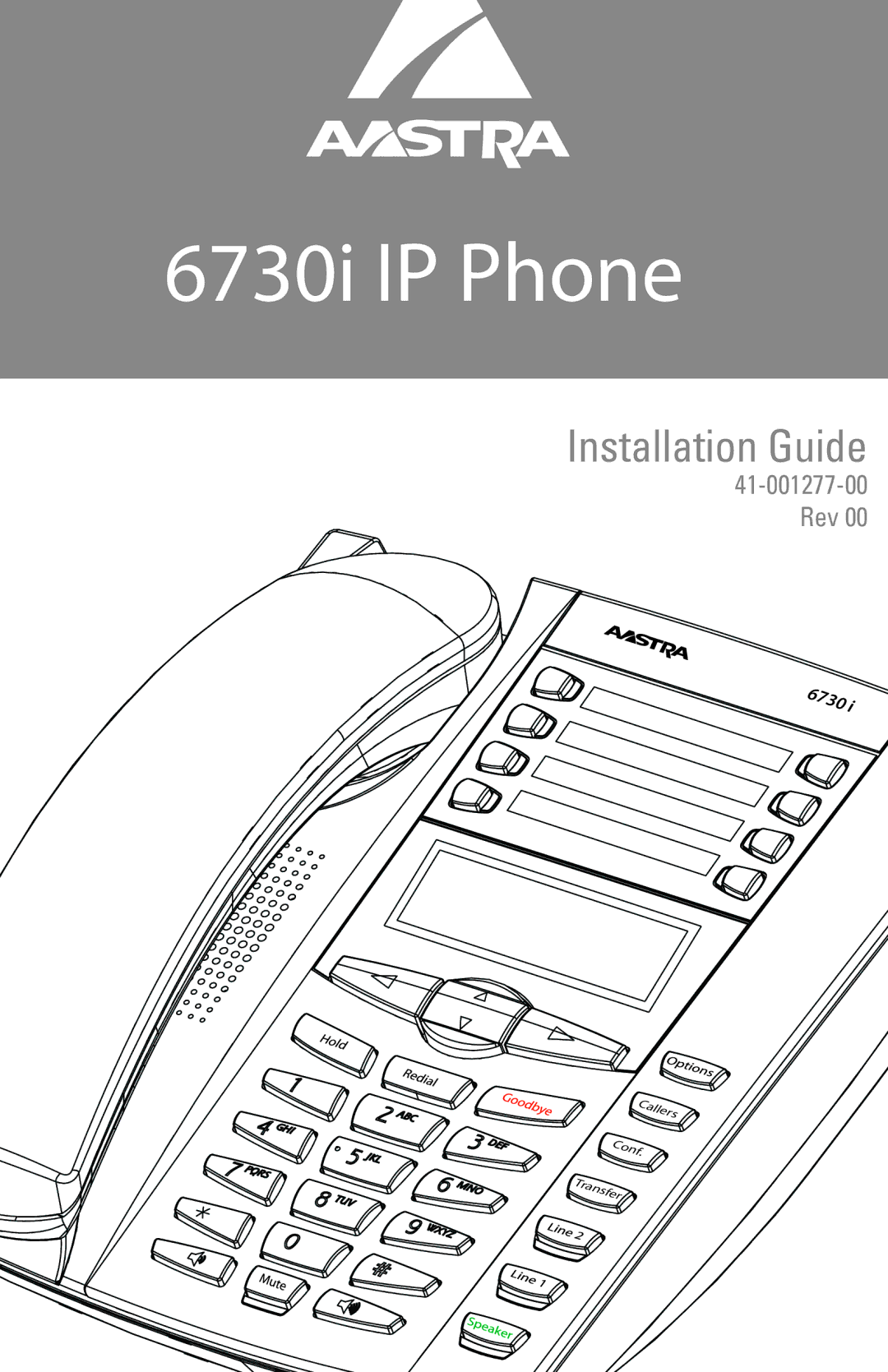 Aastra Telecom 6730I manual 6730i IP Phone 